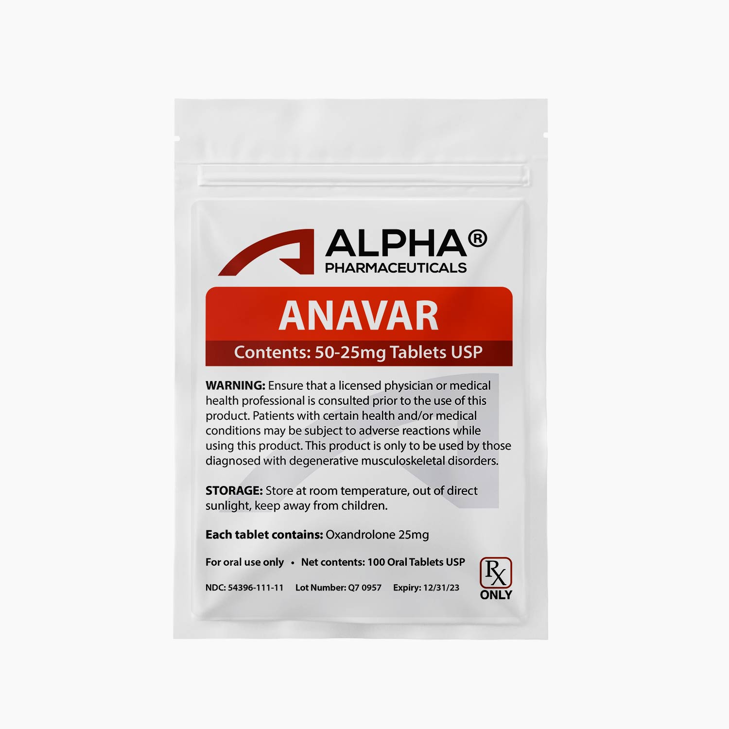 Alpha PC Anavar 50-25mg Tablets