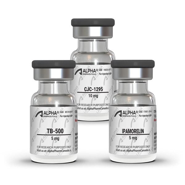 Alpha Growth & Recovery Stack peptides TB-500 CJC-1295 Ipamorelin by Alpha Pharm Canada
