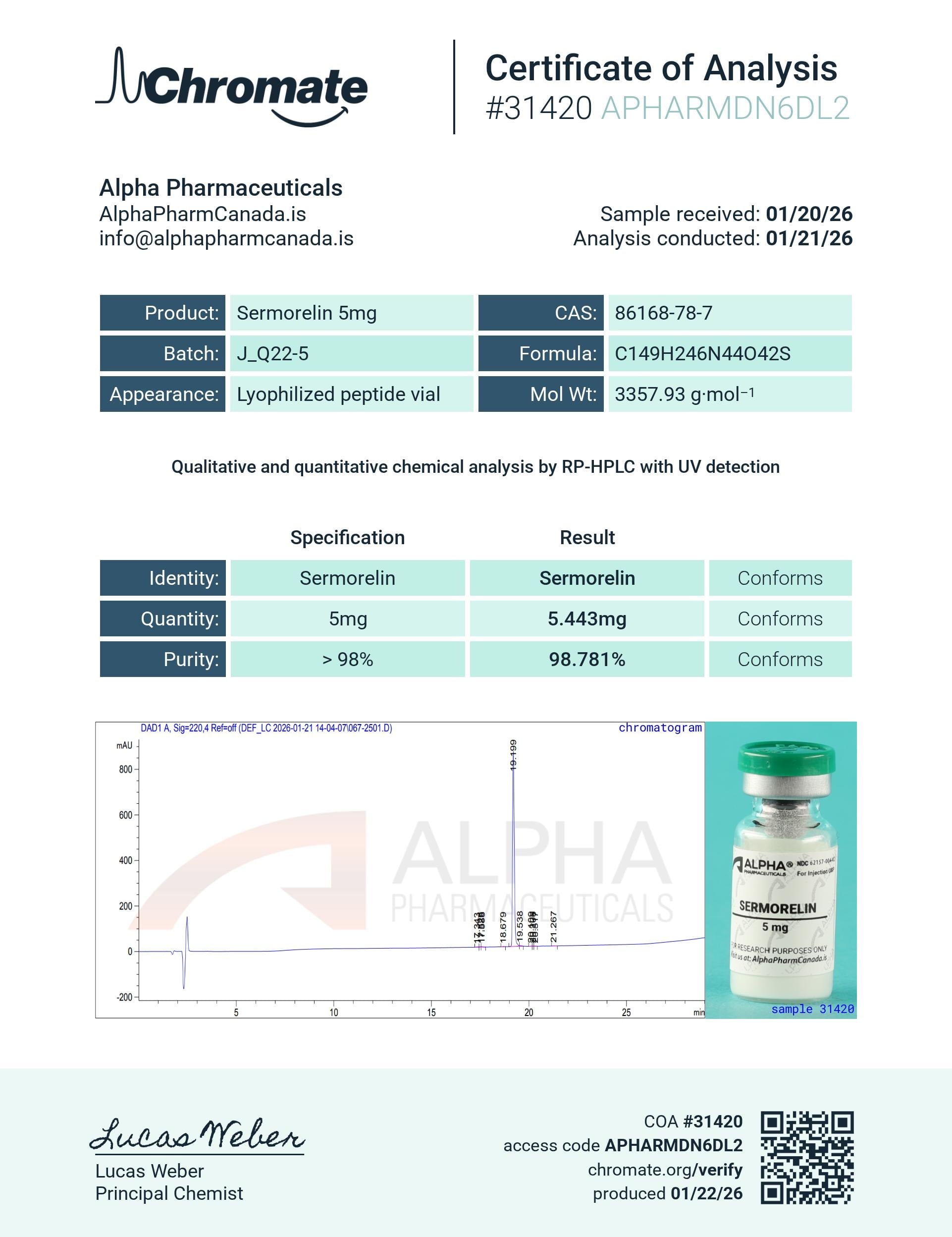 Sermorelin - 5mg
