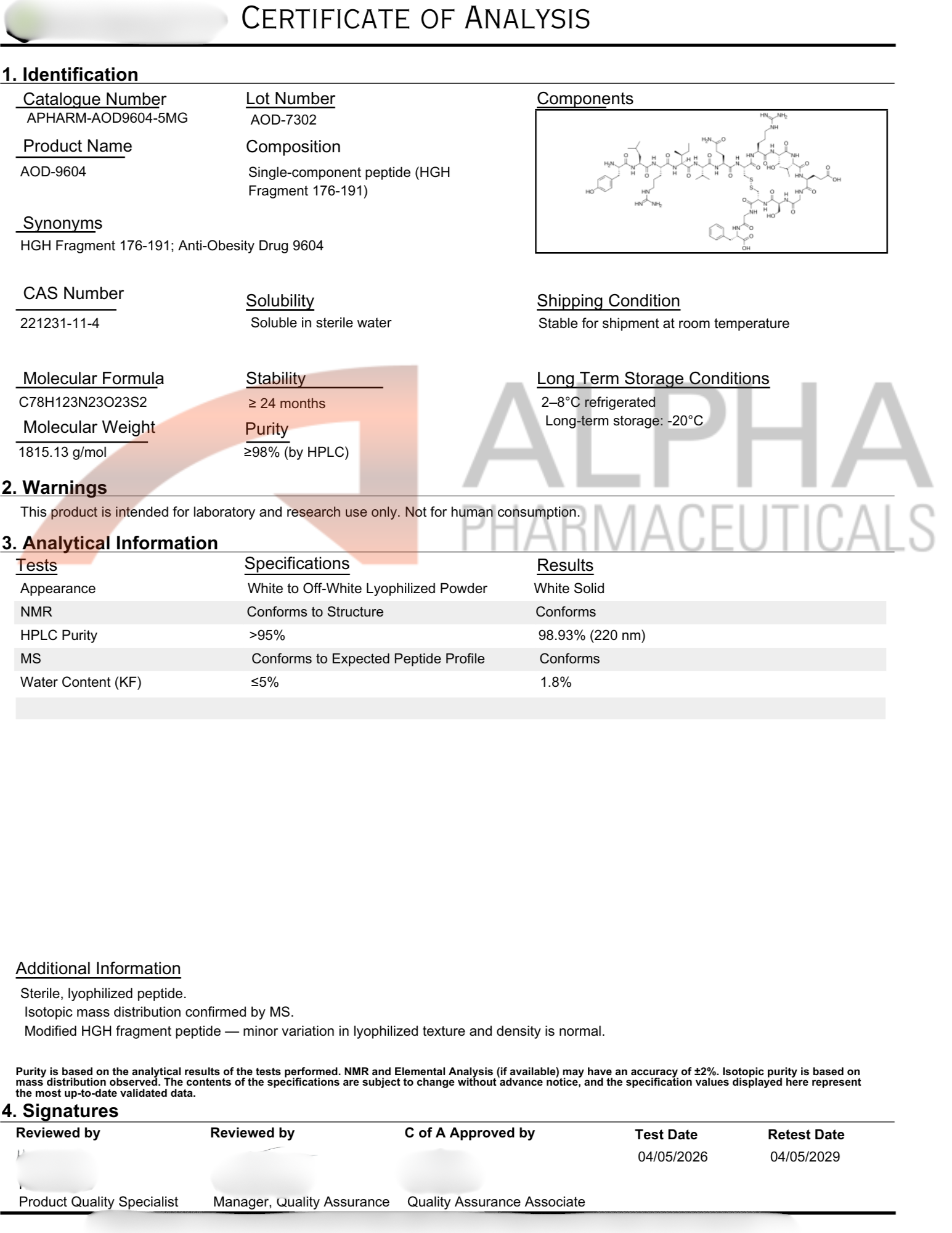 AOD-9604 - 5mg