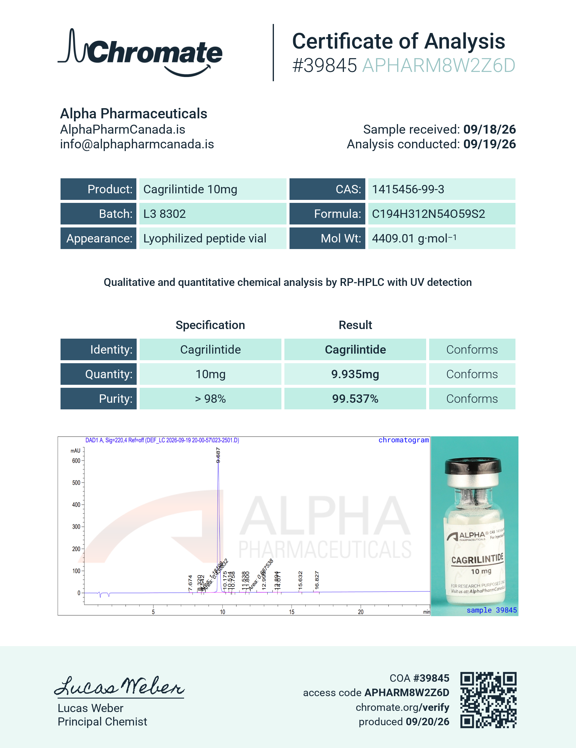 Cagrilintide - 10 mg