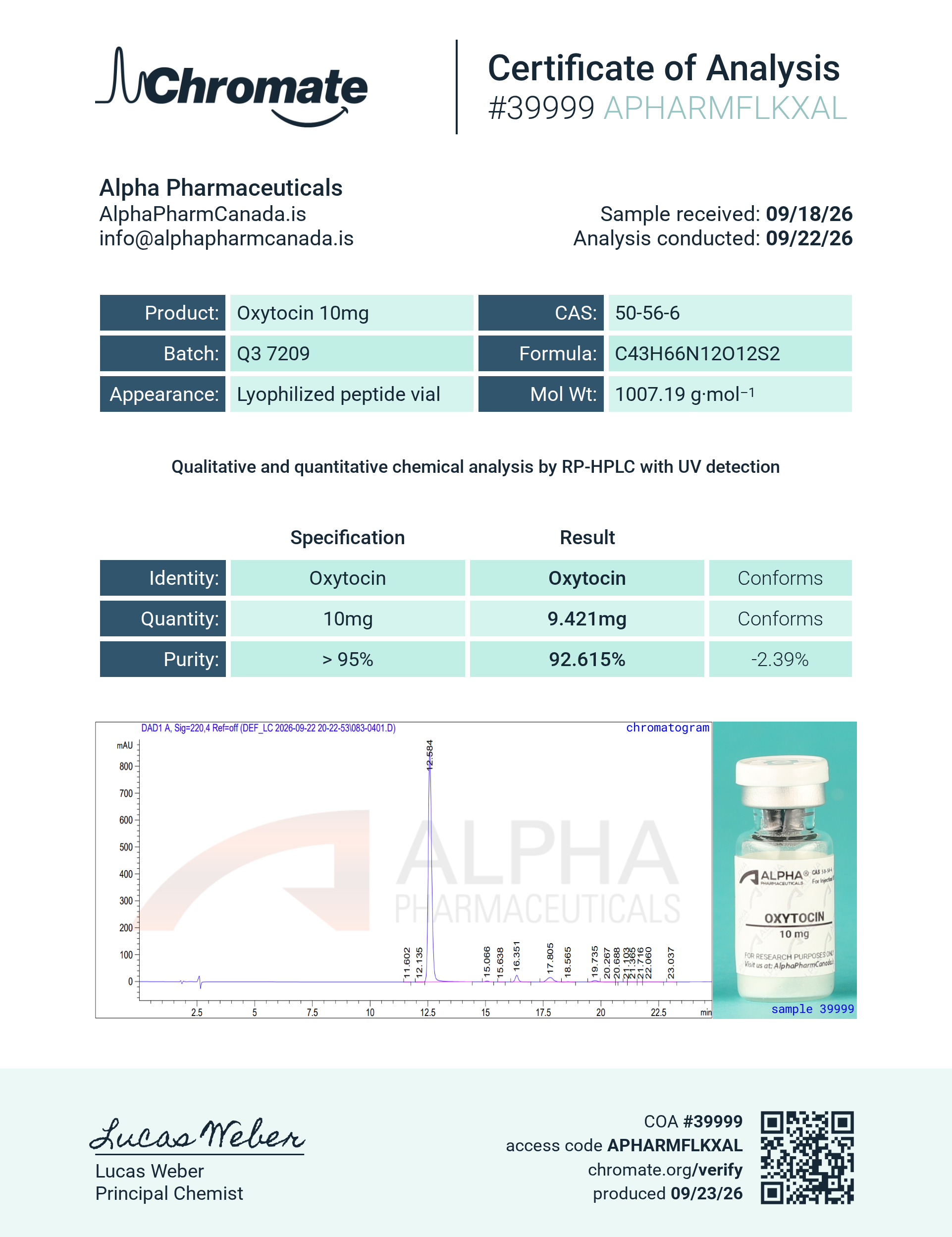 Oxytocin - 10mg