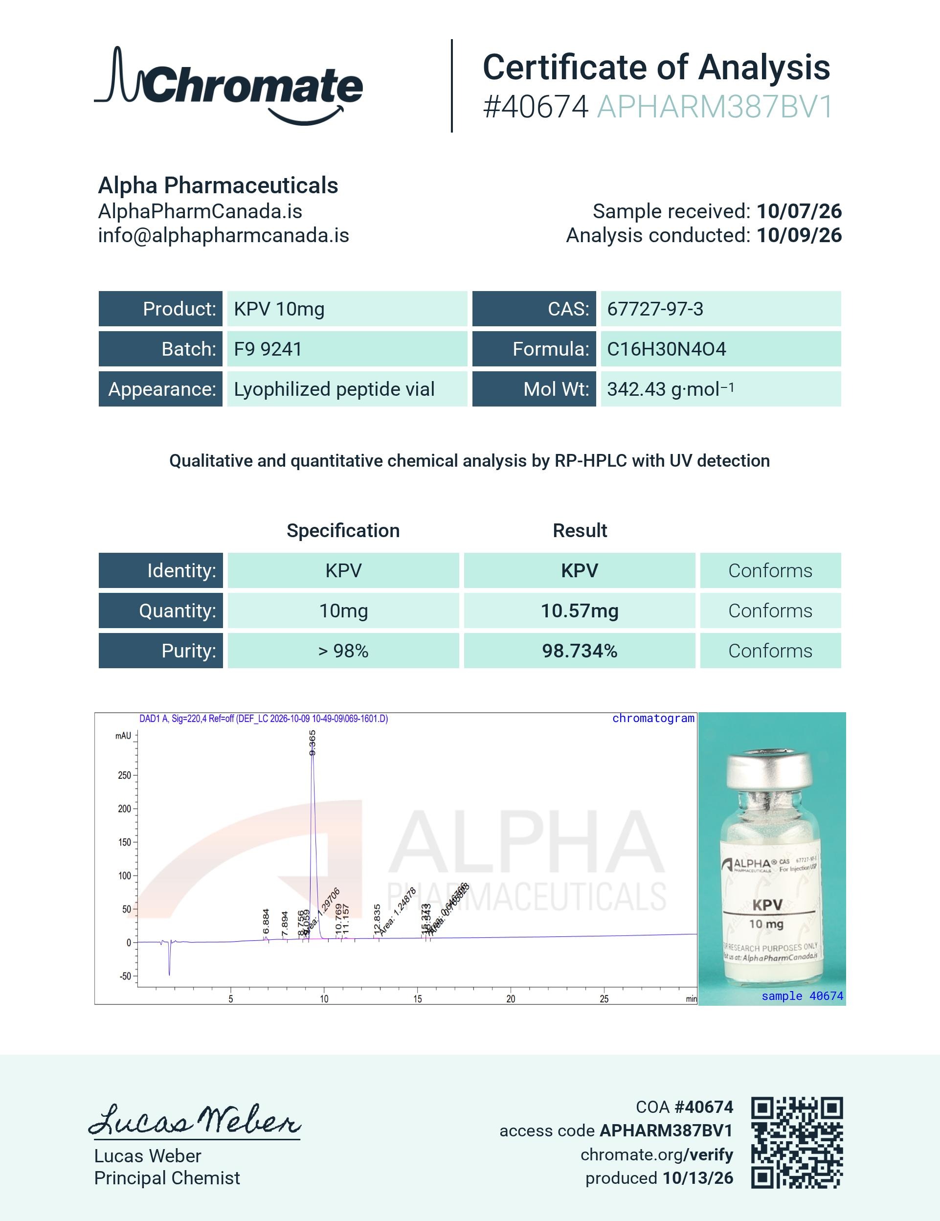 KPV - 10 mg