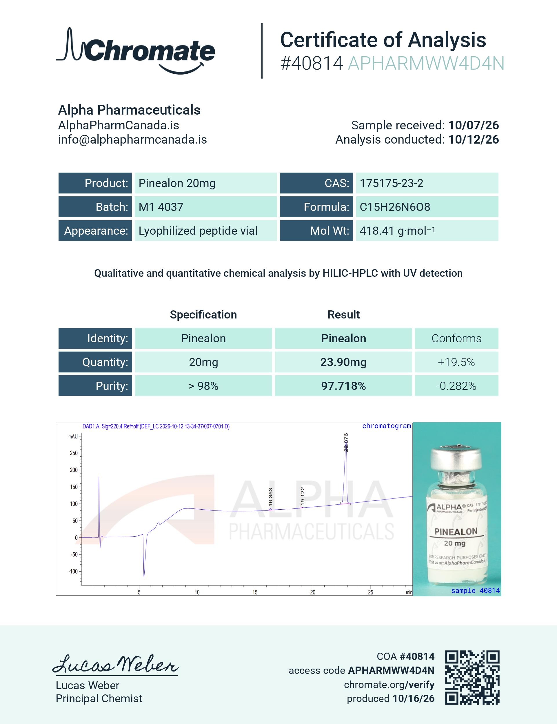 Pinealon - 20 mg